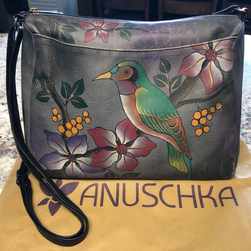 Anuschka Leather Crossbody Handbag